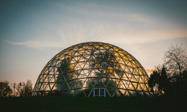 Harmony with wood: Geodesic domes