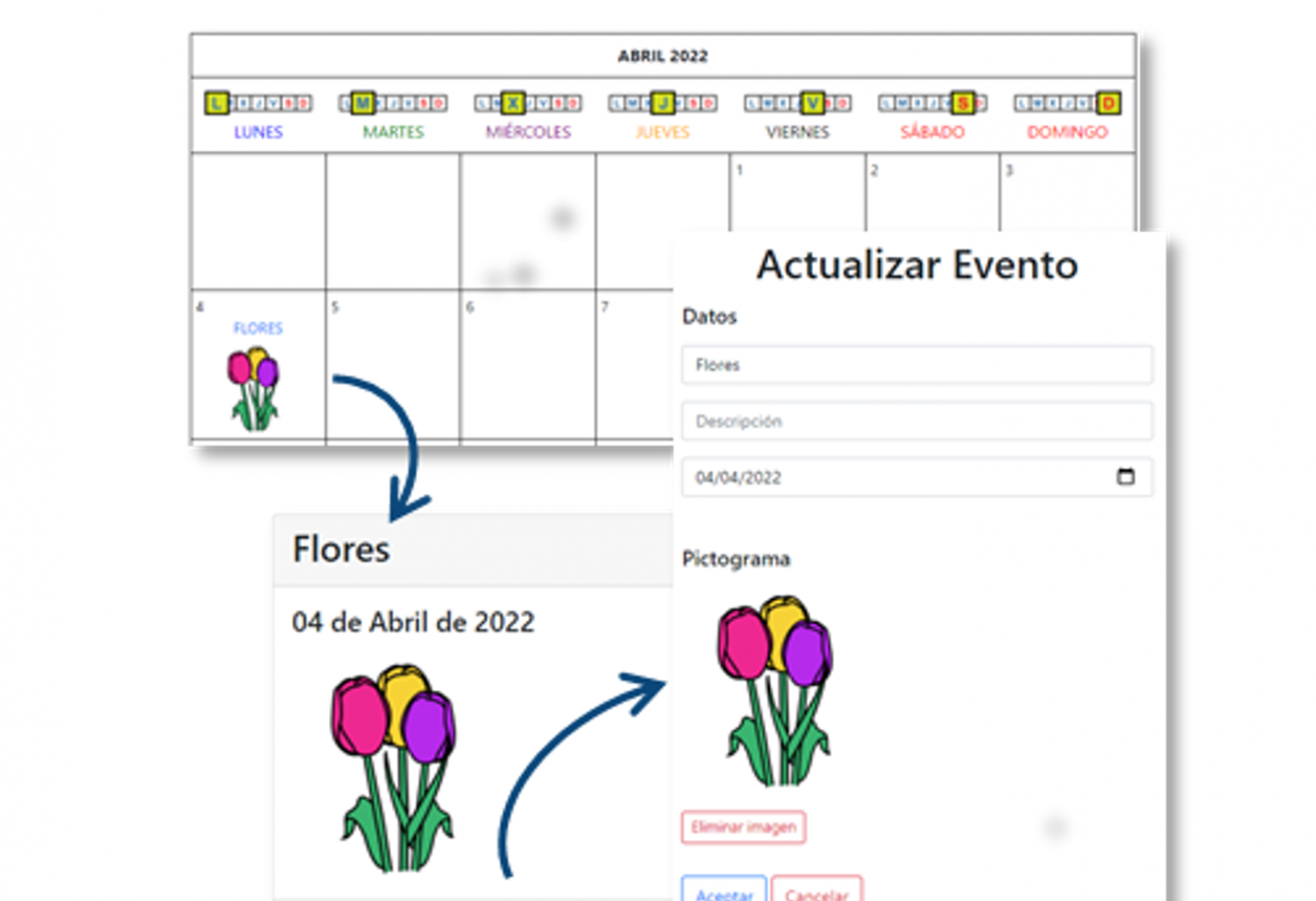 PictoCal: calendario dixital interactivo baseado en pictogramas